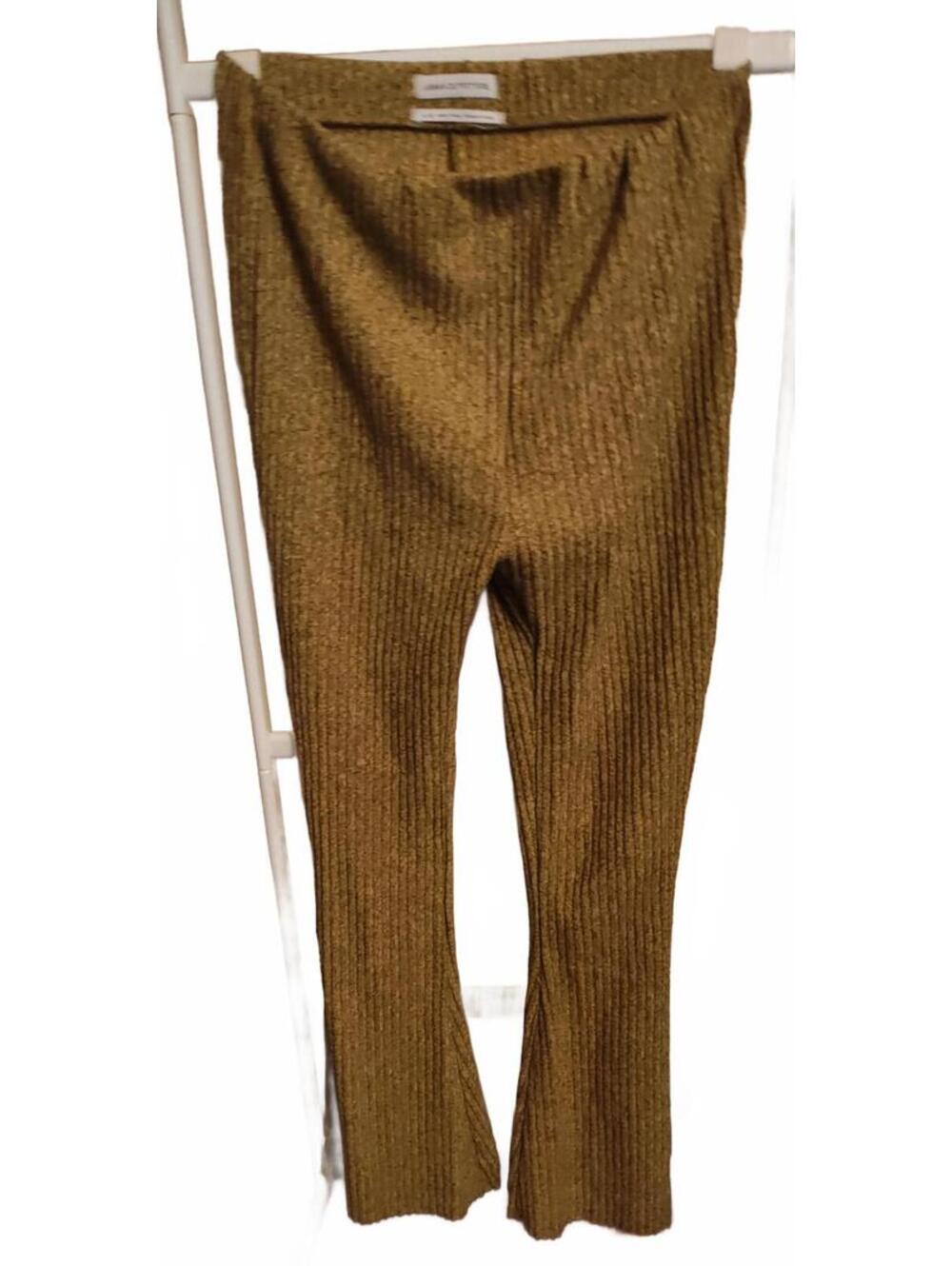 Urban Outfitters ribbed elastic waist pants - L - gold? -EUC